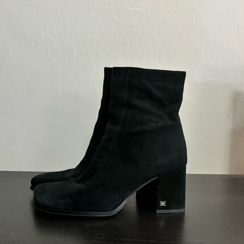 Sam Edelman Women’s US Size 8 Black Mayla Ankle Boot  Square Toe 2” heel - Used